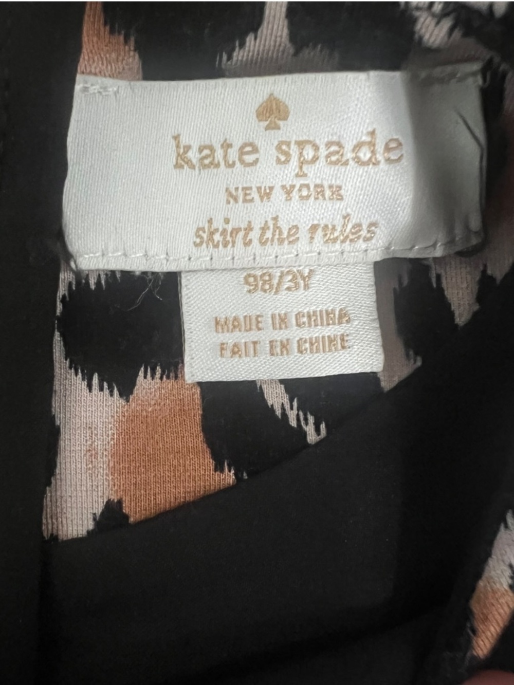 Kate Spade Leopard Print Dress 3T Red Flower EUC - Picture 3 of 4